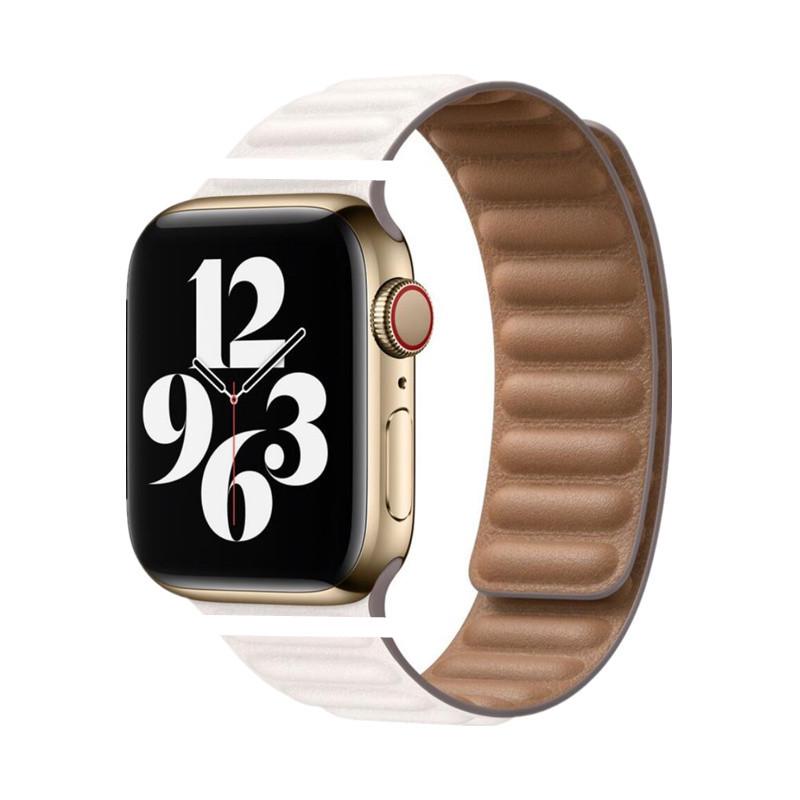 Apple Watch Fine Woven Twill Leather Magnetic Band for Series 5-9 & SE