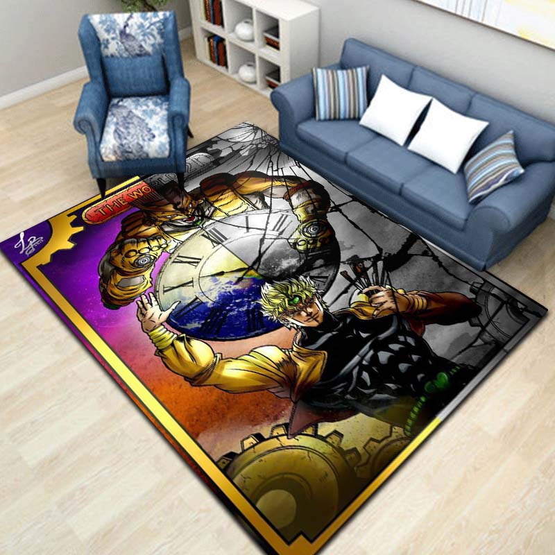 3D Классическое Аниме J-JoJo's Bizarre Adventure Игровой Ковер Кофейный Столик Гостиная Спальня Декор Противоскользящий Ковер Подарок