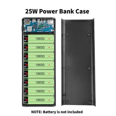 8*18650 чехлов для внешнего аккумулятора, портативный двойной USB-зарядный корпус типа C, чехлы для аккумуляторов 18650 для iPhone, Xiaomi, Huawei без аккумулятора