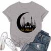 Women's Casual Loose Printed T-shirt Round Neck Pullover Short Sleeved Top