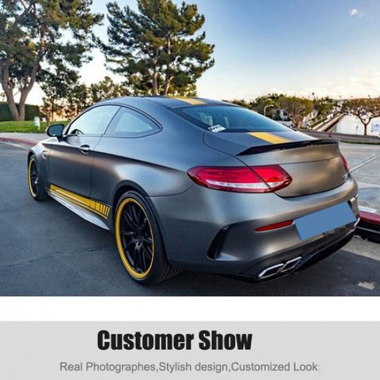 Для Mercedes W206 C260 C300 AMG Coupe Глянцево-черные Накладки на задний бампер F Вентиляционные отверстия
