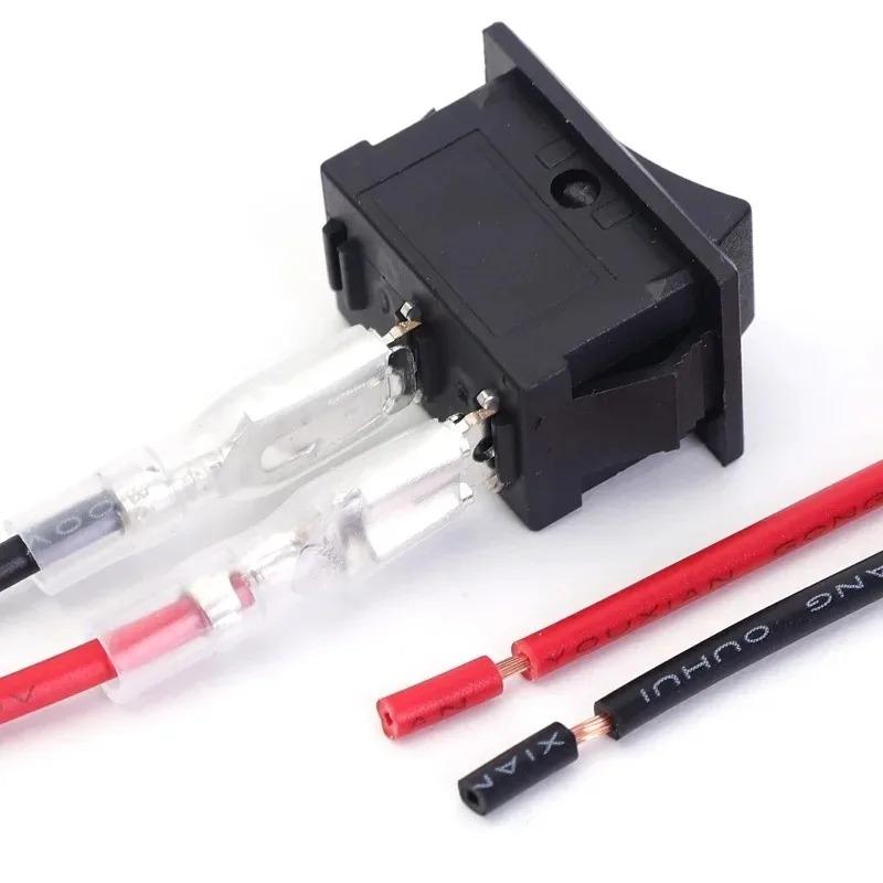 Круглый/Квадратный Тумблер ВКЛ/ВЫКЛ SPST 2-контактный с проводами DC12V-24V Электрический переключатель для Автомобилей, Лодок, Домов на Колесах