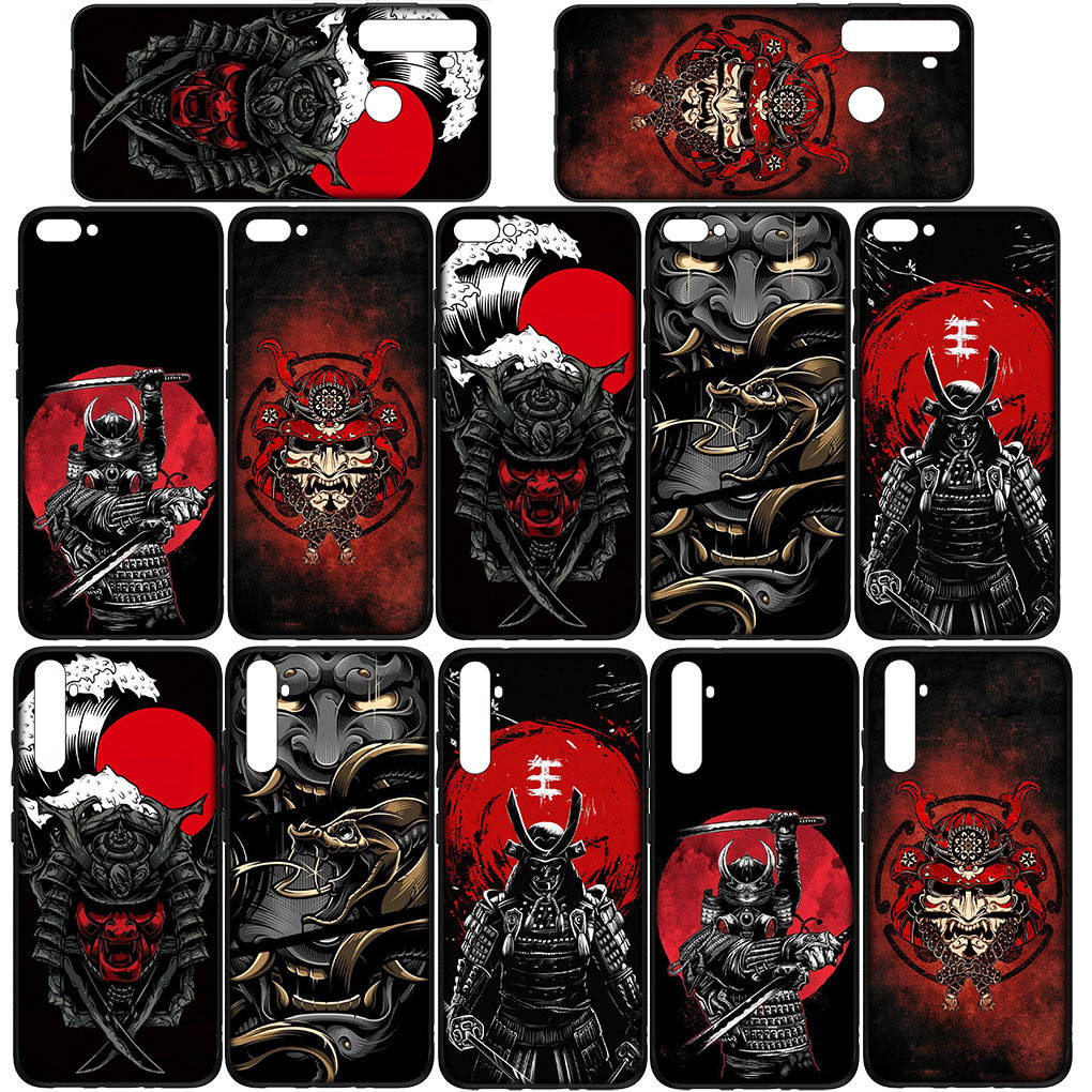 Для Samsung Galaxy S24 S23 iPhone 15 14 Xiaomi Redmi Note 13 12 11 Pro Max X 8 7 9 10 XR OPPO A15 Huawei чехол для телефона Япония самурай скелет череп ниндзя