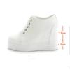2026 Spring Summer Flat Platform Shoes Women Fashion Sneakers Low-tops 11cm Height Increasing Ladies Brand Black White