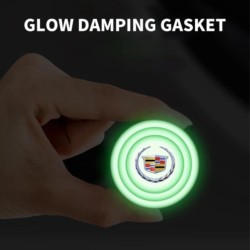 1/2/4Pcs Luminous Shock Absorber Car Door Silicone Anti Shock Pad For Cadillac SRX ATS XTS CT4 CT5 CT6 XT4 XT5 XT6 Accessories
