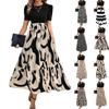 Women's Floral Print High Waist Fashionable And Elegant Dress