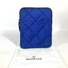 MONCLER logo tablet case Clutch bag Pouch Nylon blue/Black