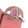 Ювелирное кольцо из чистого серебра 925 пробы с натуральным родохрозитом S.6.5 K8P58