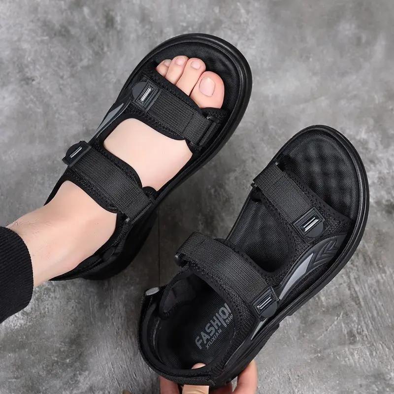 Пляжная обувь для мужчин Бег Спорт Новинка в продаже Тренд 2025 Цвет Оптом ПВХ Стильная Удобная 39 Купить Мужские Сандалии