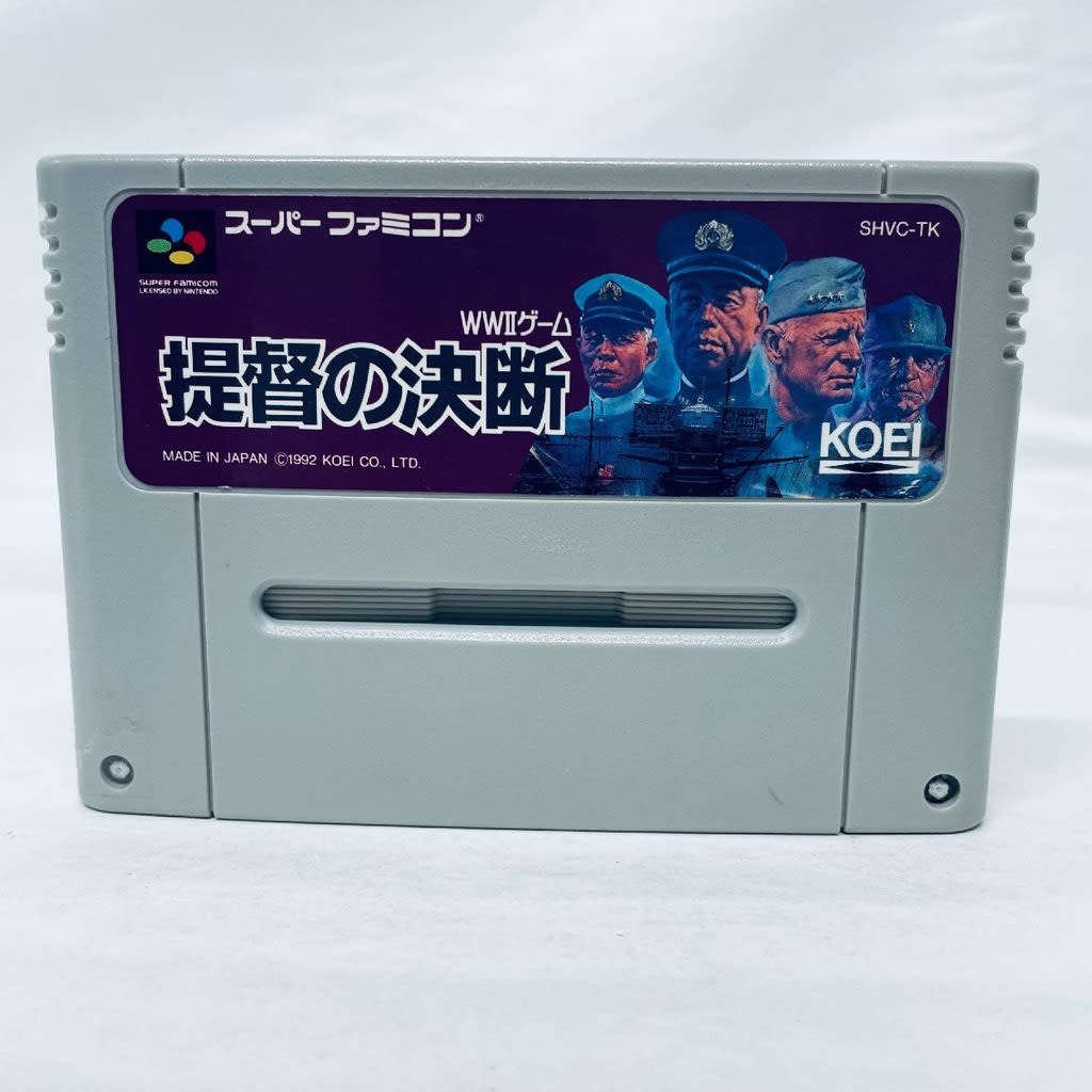 Used P.T.O.: Pacific Theater of Operations (Teitoku no Ketsudan) SFC SNES Super Famicom SHVC-TK tested working Nintendo Strategy Koei NTSC-J Cartridge