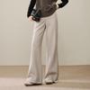 ESE-Y Women's Winter Fleece-Lined Wool Blend Flare Trousers