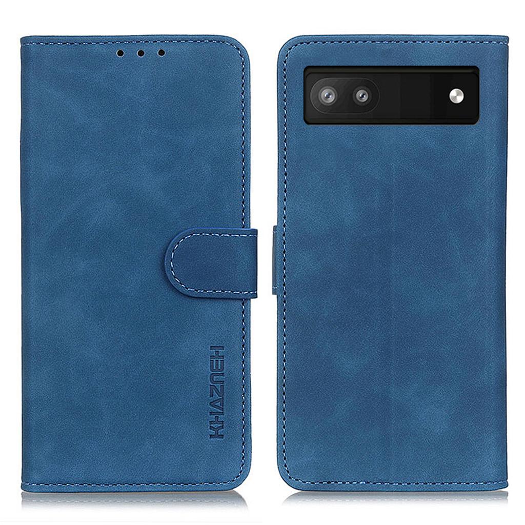 KHAZNEH For Google Pixel 7a Phone Leather Case Retro Texture Phone Cover with Stand Wallet