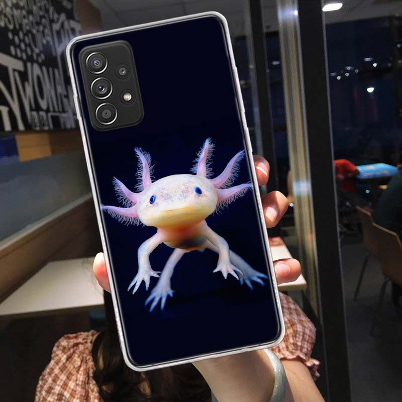Чехол для телефона "Улыбающаяся саламандра" для Samsung A15 A25 A35 A55 Galaxy A12 A22 A32 A52S A72 A05S A02S A42 J6 J4 A6 A7 A8 A90 A80 J8 A9