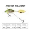 Rotating VIB Vibration Bait 44mm Sequins Pesca Lure Fishing Tackle Spinner Fishing Lures  Fishing