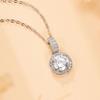 Серебряное ожерелье S925 с цирконием, женское, простой дизайн, круглая сумка, бриллиантовая подвеска, модная круглая цепочка на ключицу, модная