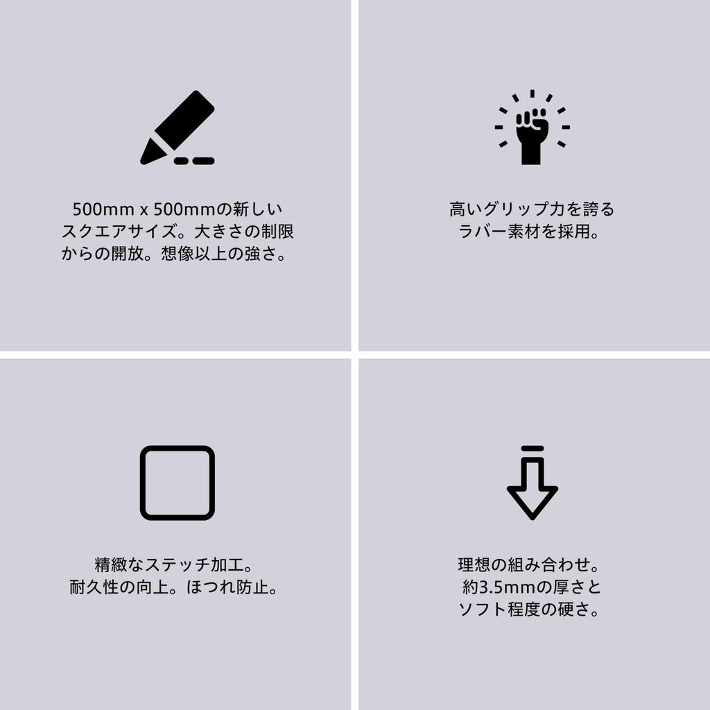 Игровой коврик для мыши AIM1 KAGERO, Сбалансированный тип, Квадратный размер, 500 x 500 x 3.5мм