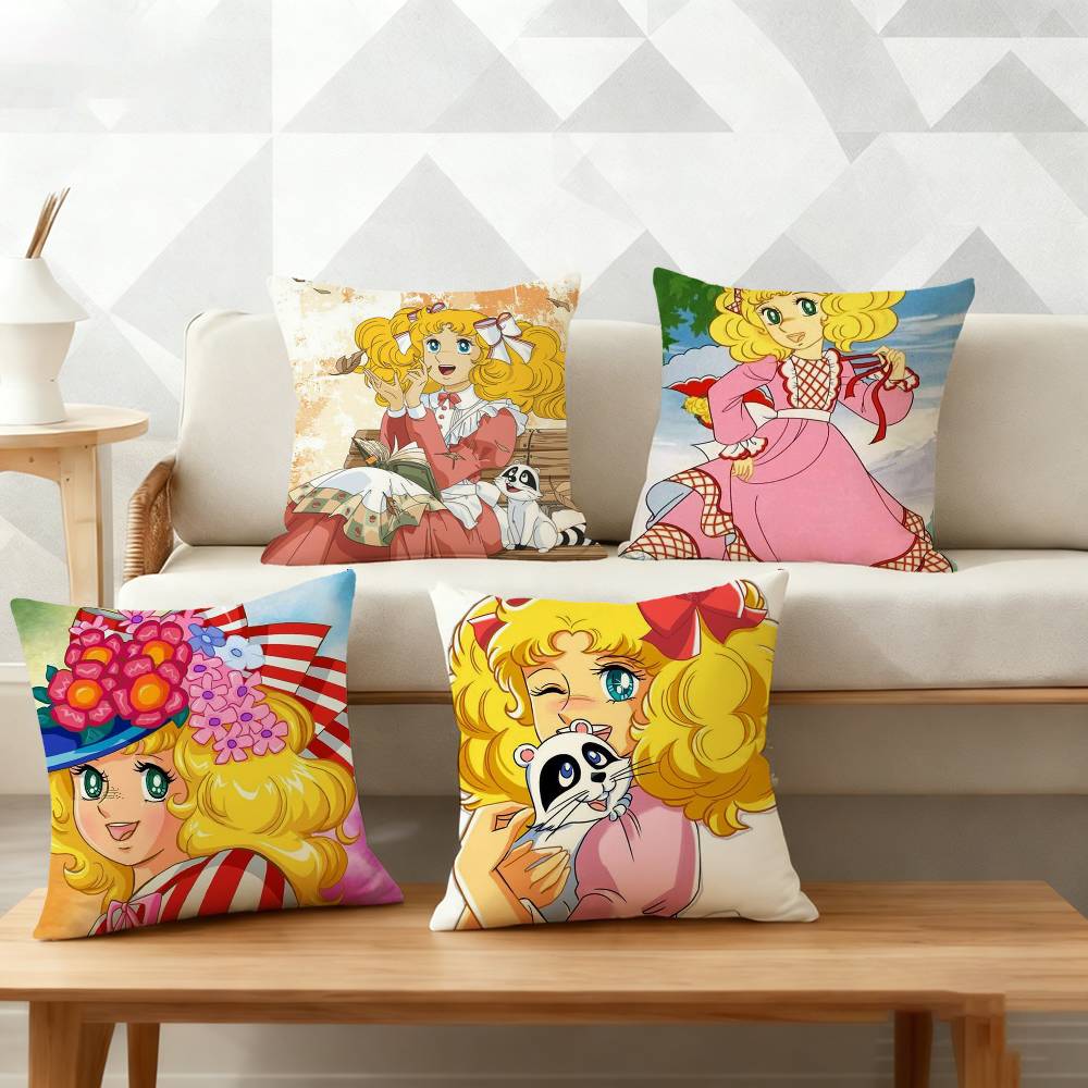 Anime Ccandy cute Candy Pillow Case Cushion Cover Throw Pillow Case For Car Sofa