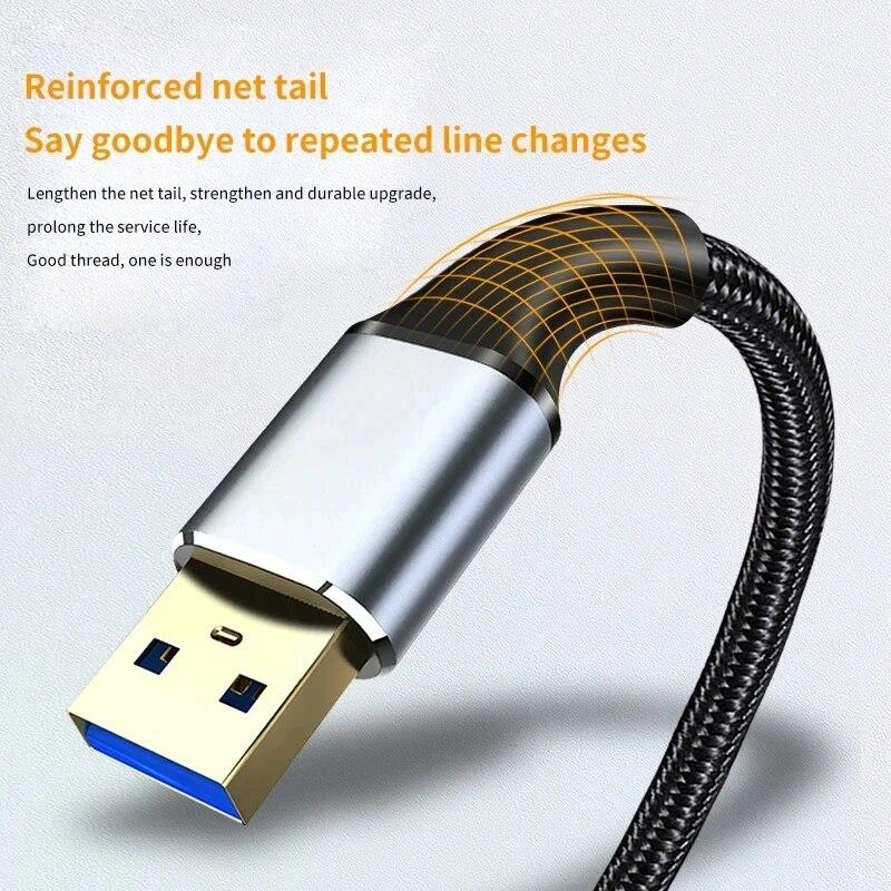 Удлинительный кабель USB с разъемами «папа» и «мама», мобильный зарядный кабель USB 3.0, подходящий для смарт-ноутбуков, телевизоров, PS4 и удлинительных кабелей USB