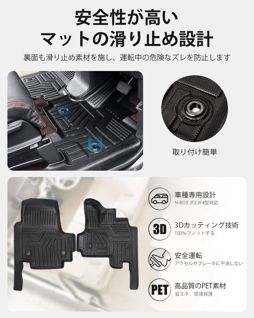 Коврики для пола автомобиля Honda, разработанные для 3D-резки, простая установка за 5 минут, изготовлены из прочного ПЭТ, полностью безопасны для детей и беременных, гарантия 100% N-BOX