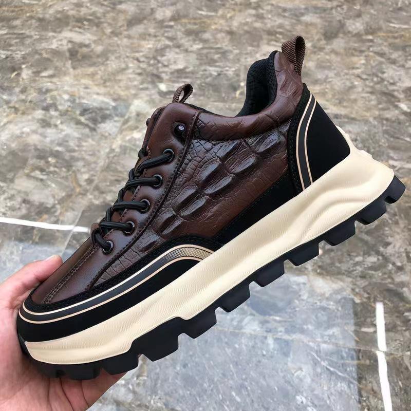 Мужская обувь 2024 года, весна, новый тренд, мода, искусственная кожа, деловая, повседневная, спортивная, на платформе, папина обувь, повседневная обувь