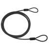 CAPTAIN STAG Bicycle Lock Wire Extension Wire Double Loop Wire Key Sold Separately Wire Only Diameter 4mm Length 2.5m Black Y-4429