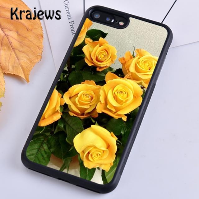Krajews Желтый букет Мягкий чехол для телефона для iPhone 14 5 SE 6s 7 8 plus X XR XS 11 12 13 pro max Samsung Galaxy S21 S22ultra