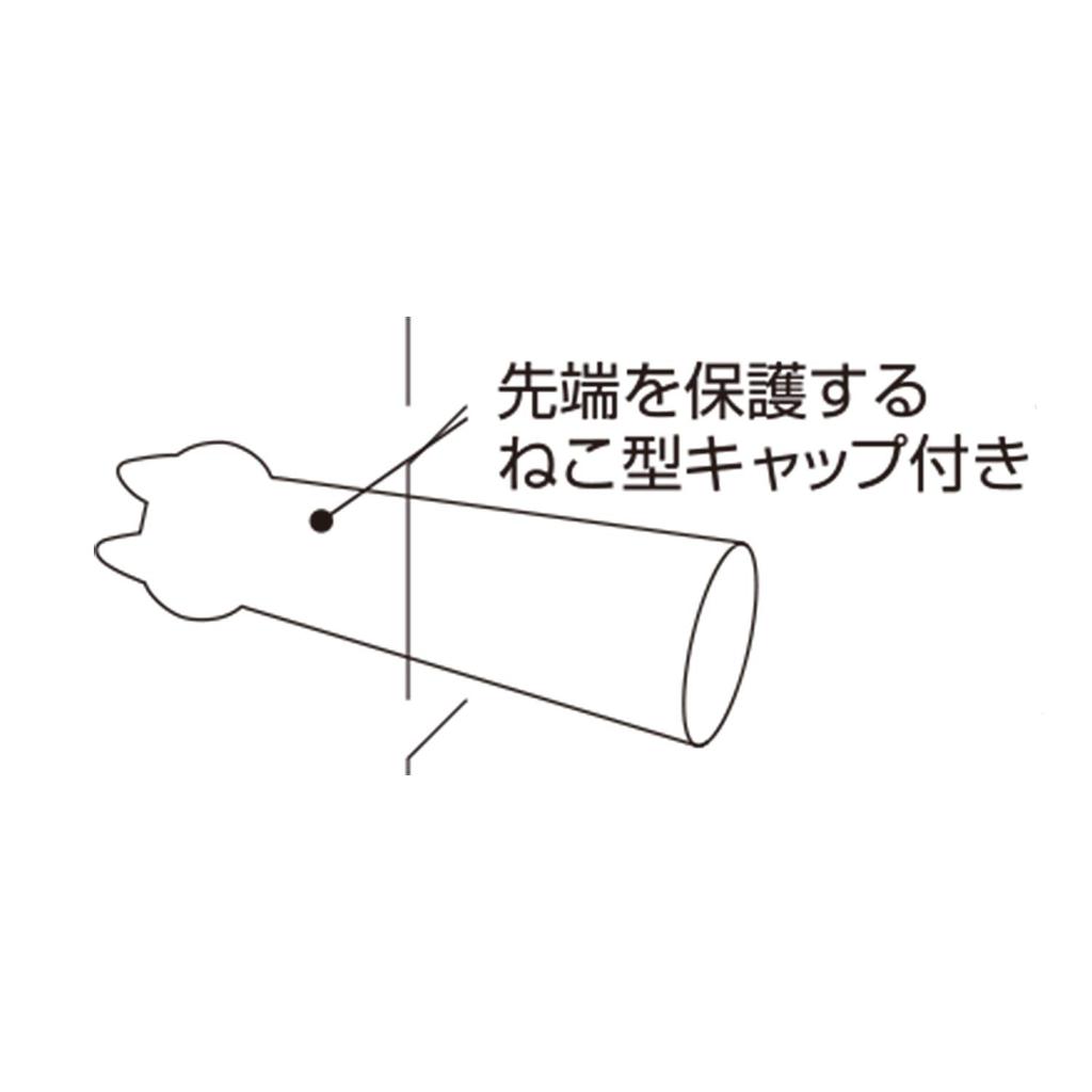 KAI CORPORATION Пинцет для кошачьей шерсти, скошенный, серебристый, с колпачком | Сделано в Японии HC2203