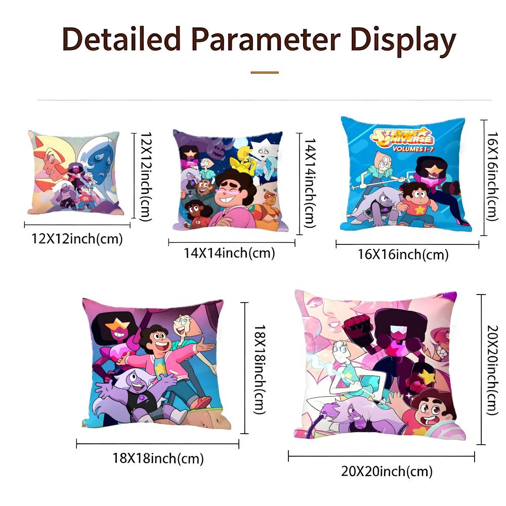 Cartoon Steven Universe Future Cushion Cover Cushion Cover Set 4Pcs 50X50 45X45 40X40 Pillowcase Decorative Sofa Home Decor