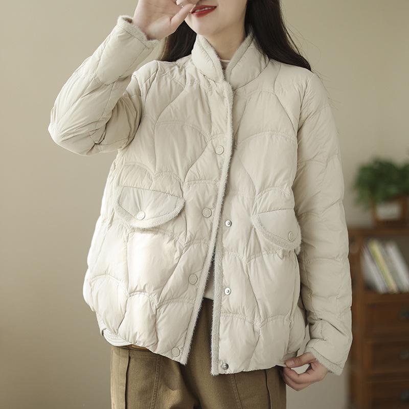 Женский короткий пуховик из норки с вставками, зима 2025, новый, литературный, с легким ароматом, пуховик из белого утиного пуха, тренд