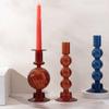 1PC Glass Candlestick Home Decoration Hydroponic Vase For Party Wedding Birthday Candle Stand Glass Crafts 20X8cm
