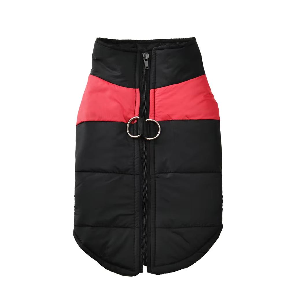 Модный тёплый жилет на молнии для собак крупных пород