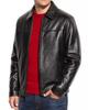 Men's Leather Genuine Soft Lambskin Leather Handmade Black Stylish Casual Jacket