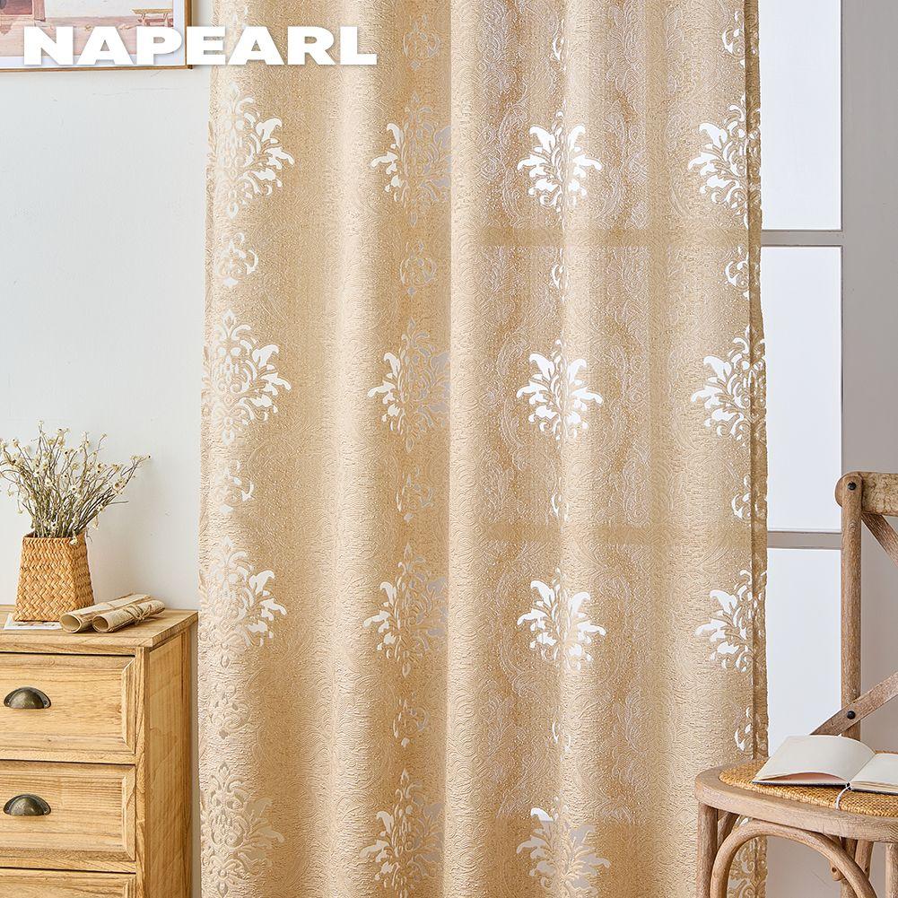 1 шт. NAPEARL 10% затемнение модный классический тюль универсальный жаккардовый прозрачный занавес для кухни гостиной спальни балкона окна домашнего декора