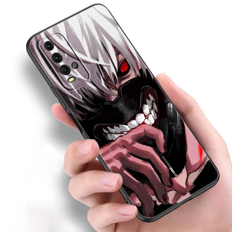 Модный чехол для телефона Tokyo Ghoul с аниме Kaneki Ken для Xiaomi Redmi Note 11 10 9 8 Pro 11T 10T 10S 9S 8T 9 9A 9C 9T, черный мягкий чехол