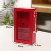 Break In Case Emergency Gift Box Red Wooden Material Gift Packaging Case with Hammer Gag Gift Organizer for Birthday Holiday