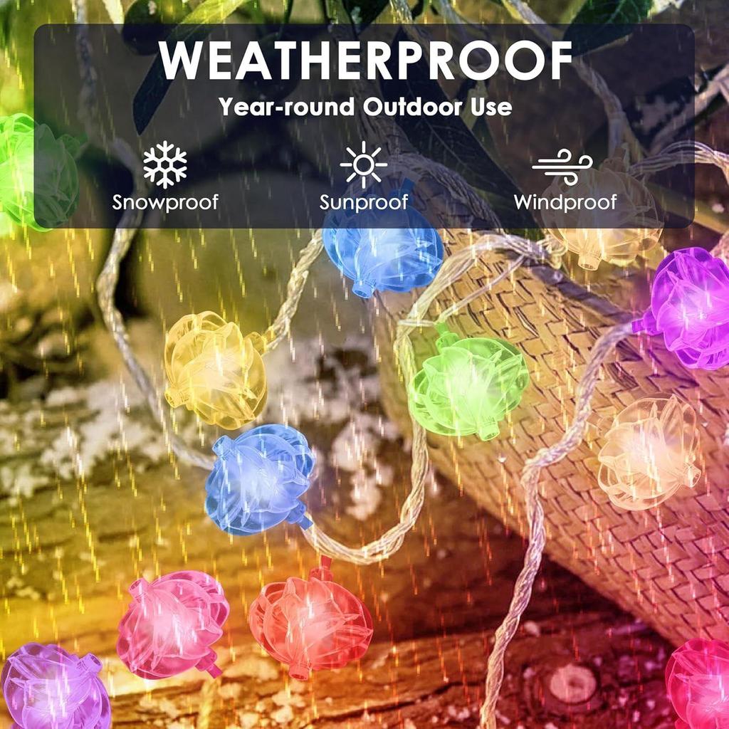 Гирлянда - 14 светодиодных хрустальных шаров-цветков, 10 футов разноцветных сказочных огней для дома, мандира, комнаты для пуджи, украшения на Дипавали и Дивали, Рождество