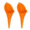 Long Spout Plastic Fuel Funnel Motorcycle Car Diesel Engine Oil Refilling Tool Orange