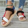 Women's Fashion Trend, Anti Slip and Wear-resistant Color Band Sandals