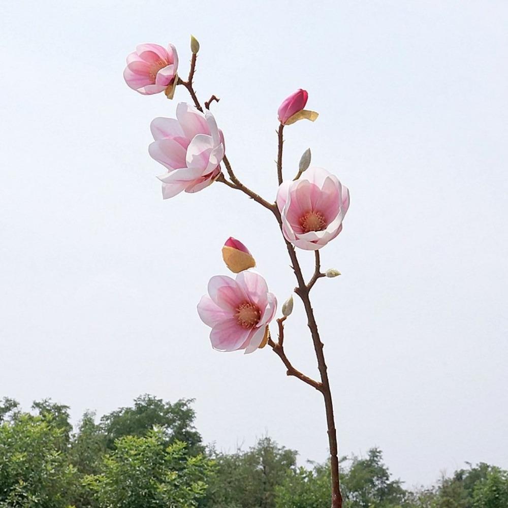 78cm Artificial Magnolia Branches Real Touch Artificial Orchid Flowers  Wedding Party Decor