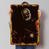 Soldier With Rifle in Dark Setting Tin Plaque Poster Customized Wall Art Retro Vintage Metal Signs for Man Cave Bathroom Decor