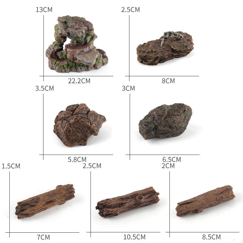 Пластиковые украшения и имитация пещеры в виде динозавра юрского периода