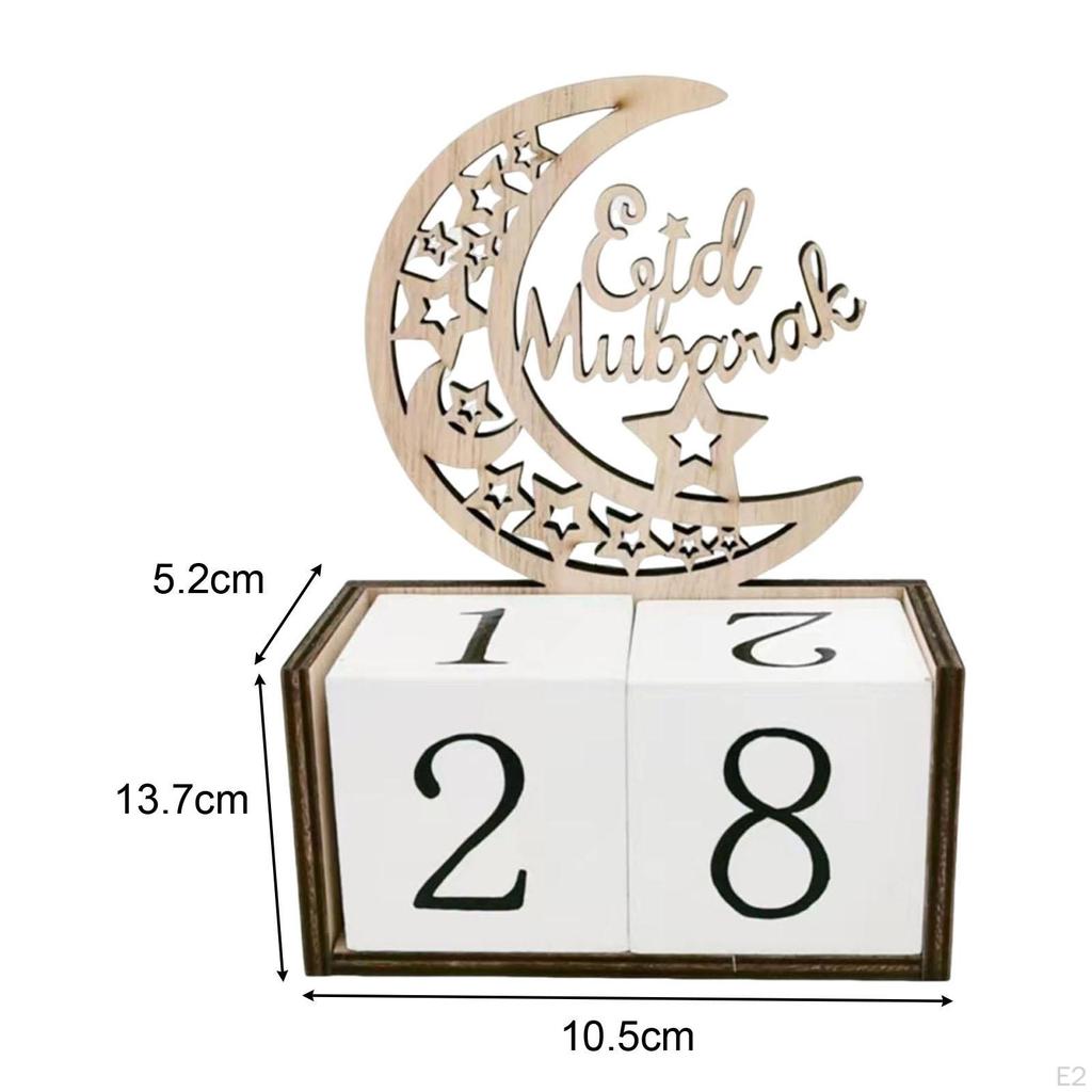 Ид Адвент календарь Мубарак украшения Рамадан подарок художественные поделки деревянный знак орнамент для