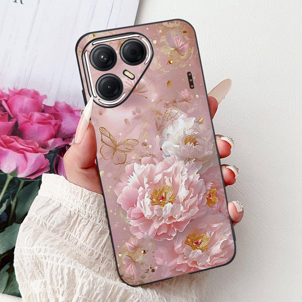 For Tecno Pova 7 5G Cover Case LJ7 Luxury Butterfly Love Fashion Flowers Cool Lion Painted Phone Case For Techno Pova7 5G Bumper
