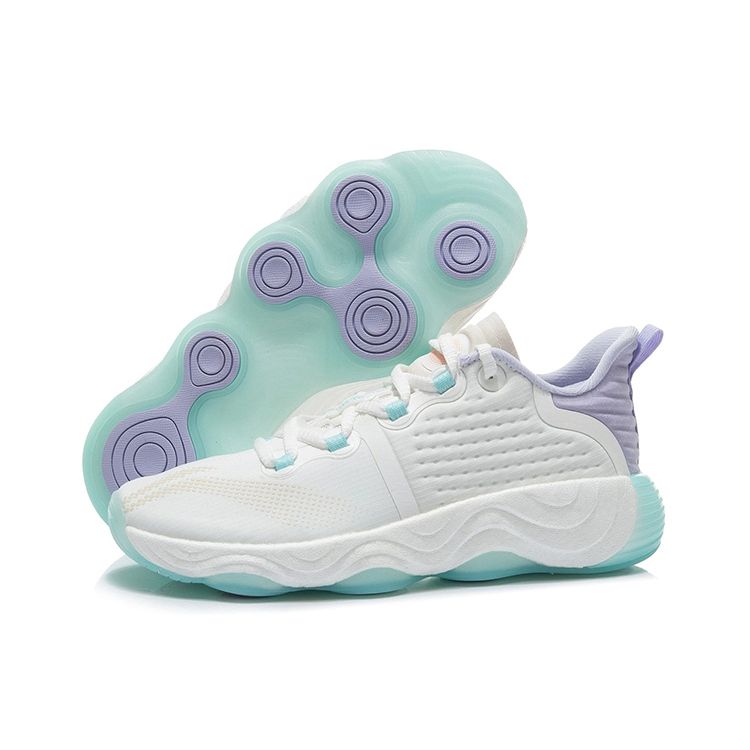 Li-Ning No Boundaries 3 Rice White Bad Five Purple Women Sneakers AFPR030-3