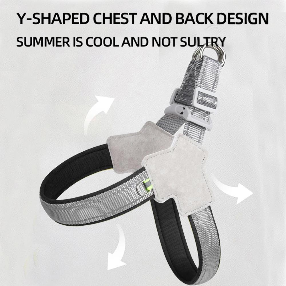 No-Pull Pet Dog Harness Vest Hiking Breathable Adjustable Chest Strap for Small Medium Dogs Cats Chihuahua French Pug Supplies