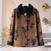 Зимнее толстое меховое пальто бабушки Пальто из шерсти для женщин среднего и пожилого возраста Новый стиль Одежда для пожилых женщин