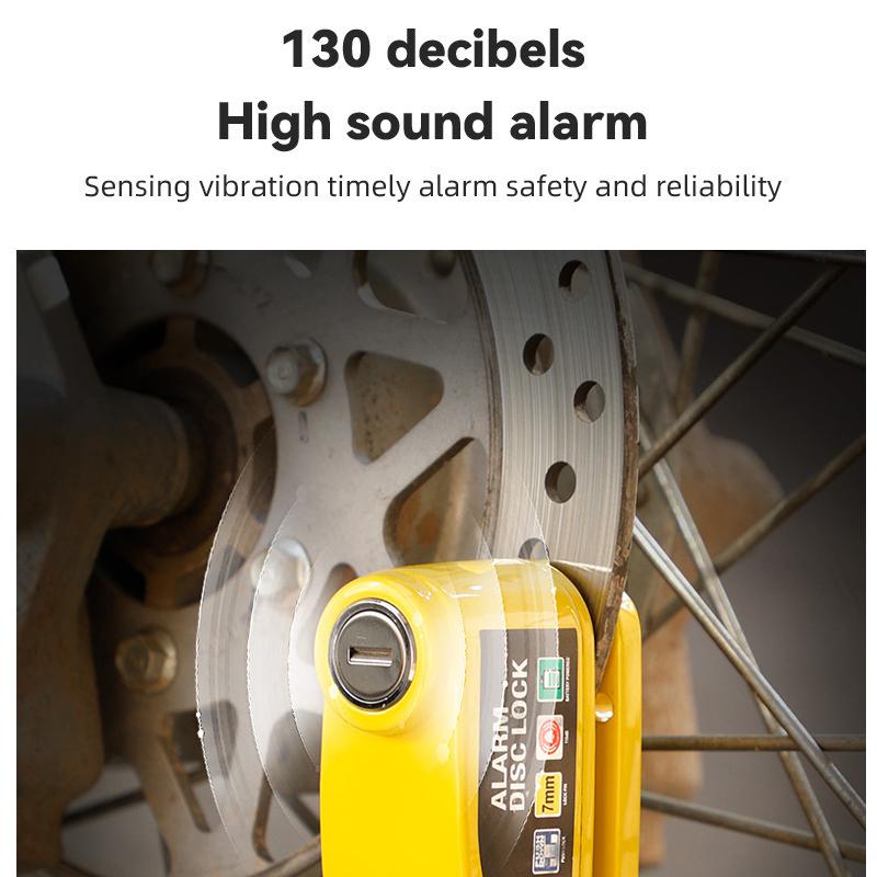Мотоциклетный сигнализатор Замок Велосипедный дисковый замок Предупреждение 130 дБ Безопасность Сплав Противоугонный Водонепроницаемый Замок на тормозной диск Замок на дисковый тормоз