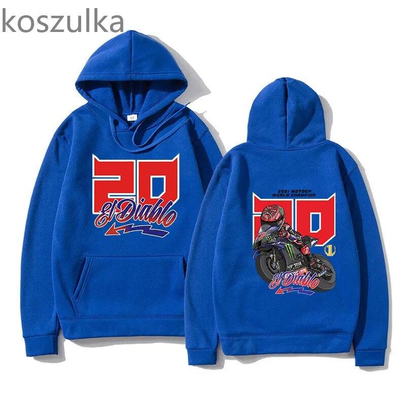 Fabio Quartararo 20 толстовка с принтом мотоциклов для унисекс всесезонный свободный теплый парный пуловер большого размера для женщин многоцветный уличный пуловер