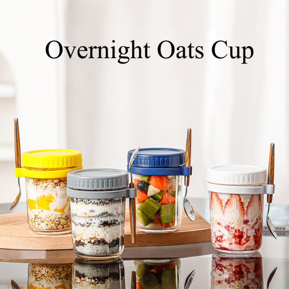 Контейнеры для йогурта 16 унций с крышками, банки для хранения хлопьев, стеклянные бутылки, контейнеры