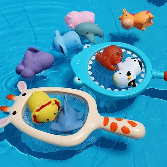 Let's Toy Shark and Sea Friends Bath Toy Toys Set of 7, Korean Bath Toys